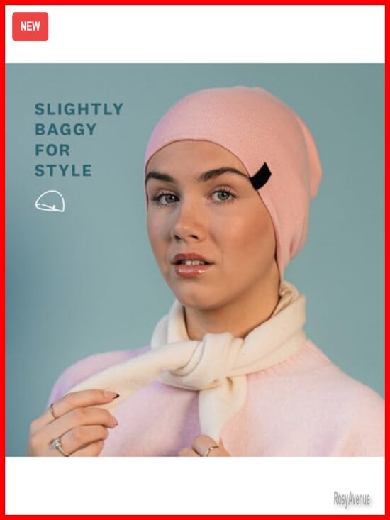 100% Cotton Stretchy Beanie Hat - Slouchy, Non-Slip, Soft Chemo Cap main image 2
